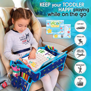 ECOFANTASY Car Seat Travel Tray for Toddlers (Blue)